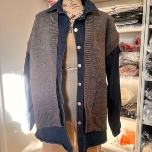 Women's Blue and Gray Jacket